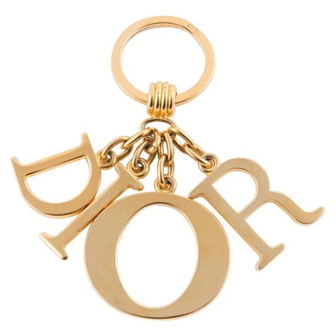 gold dior keychain|Dior key chain number.